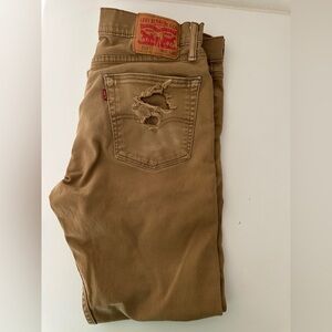 Levi's 513 Men's Straight Jeans in Tan